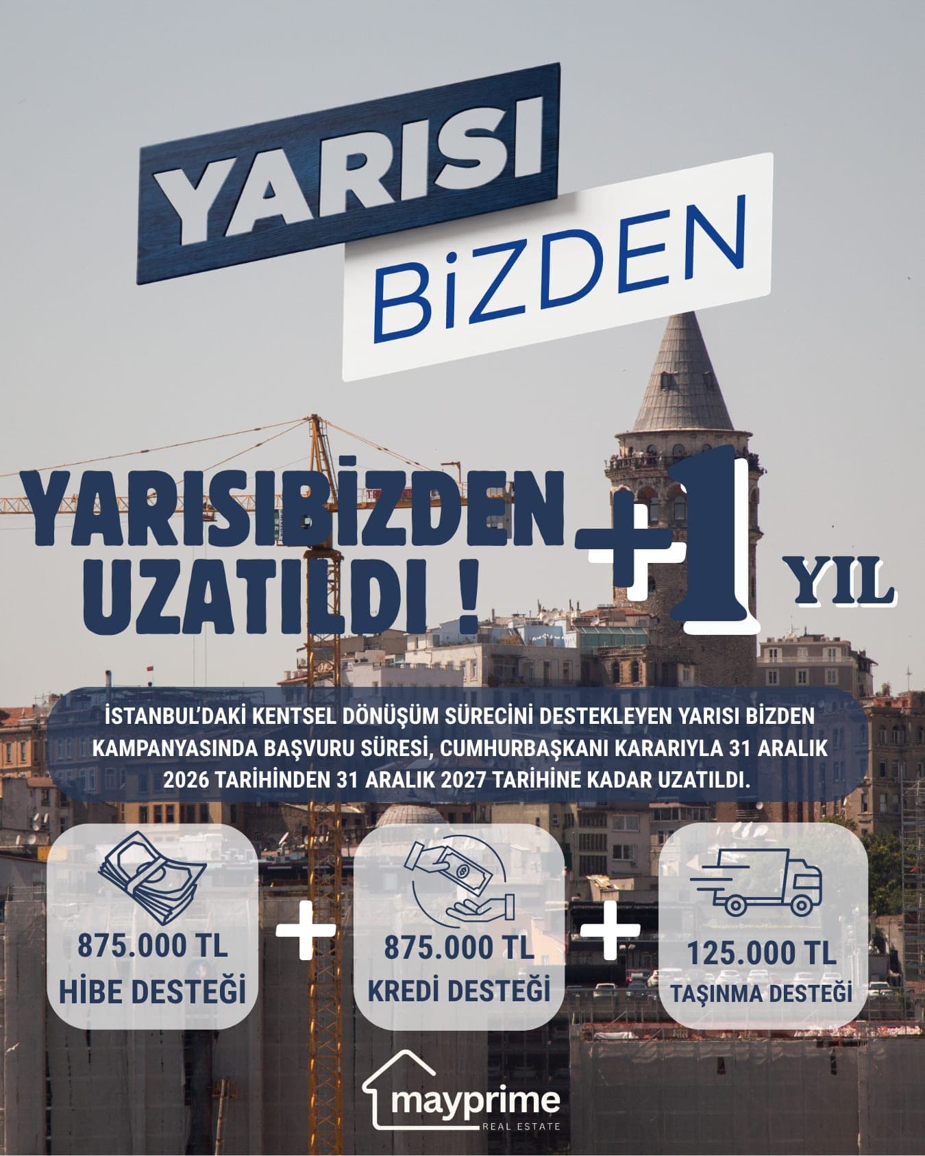 YARISIBİZDEN KAMPANYASI UZATILDI MI SORUSUNUN CEVABI EVET 31 ARALIK 2027’YE KADAR UZATILDI!